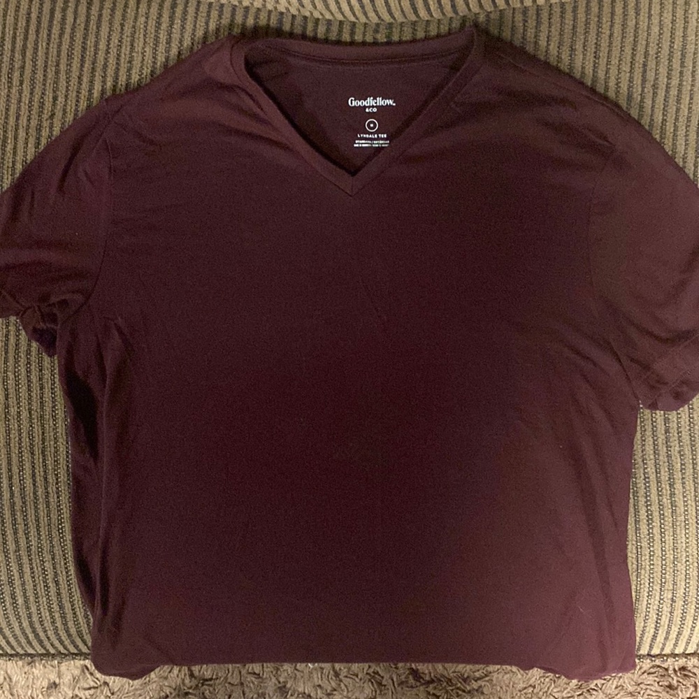 Maroon V-Neck T-Shirt
